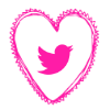 Free twitter pink heart social media icon