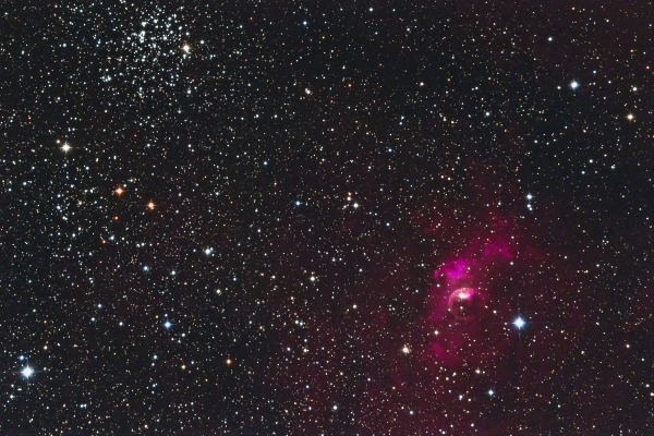 NGC7635バブル星雲と散開星団