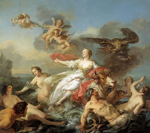 The Rape of Europa by Jean-Baptiste Marie Pierre (1750)