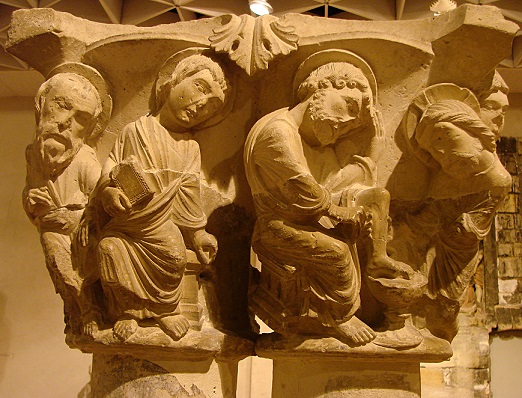 This capital of Christ washing the feet of his Apostles has strong narrative qualities in the interaction of the figures