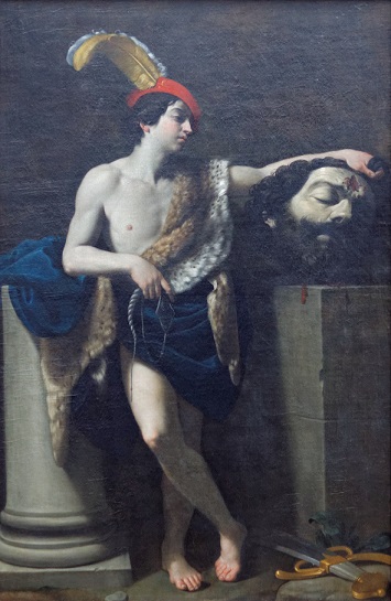 グイド・レーニ『ゴリアテの首を持つダビデ』ウフィツィ美術館 1604年頃